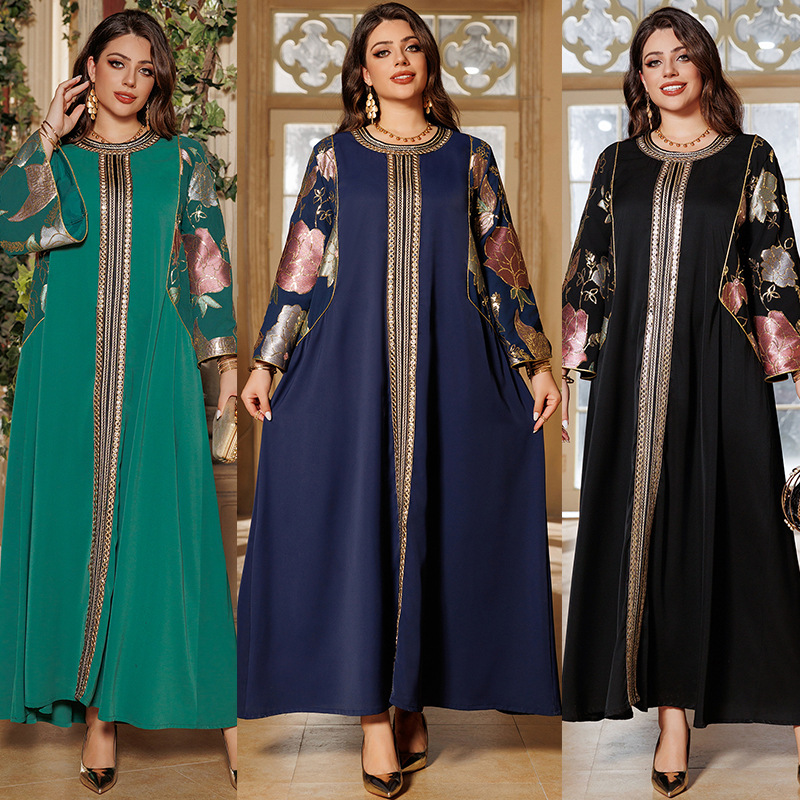 Embroidery Kaftan - Eid muçulmano vestido de festa para