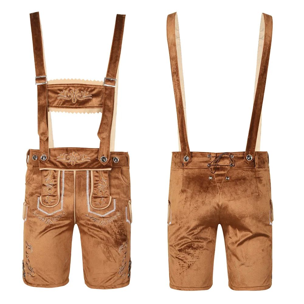 Embroidery Moisturizer - Camisa Masculina Lederhosen Alemã para Oktoberfest,