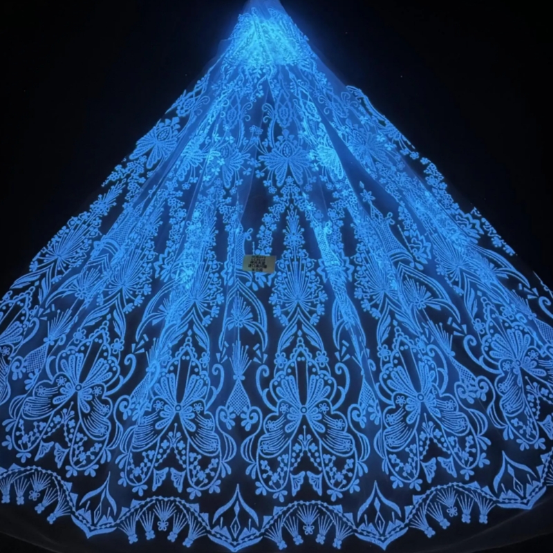 Embroidery Net Fabric - 2026 Azul, Sucesso de Vendas, Design