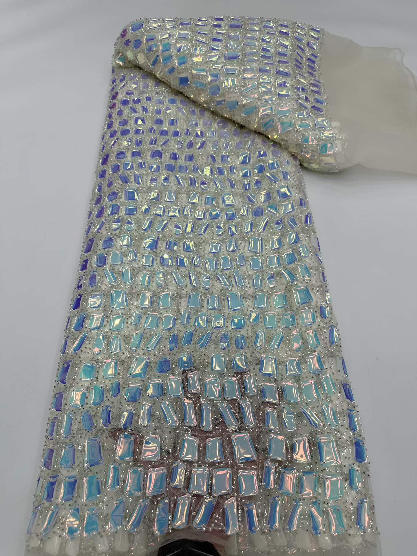 Embroidery Net Fabric - 5 Jardas de Tecido de Tule
