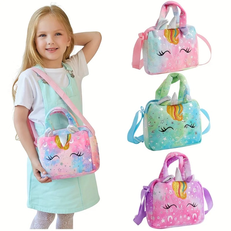 Embroidery Unicorn - Doce unicórnio bolsas para meninas adorável