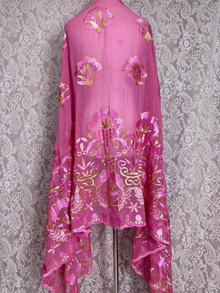 Embroidery Pashmina - Lenço hijab muçulmano africano atacado 2m