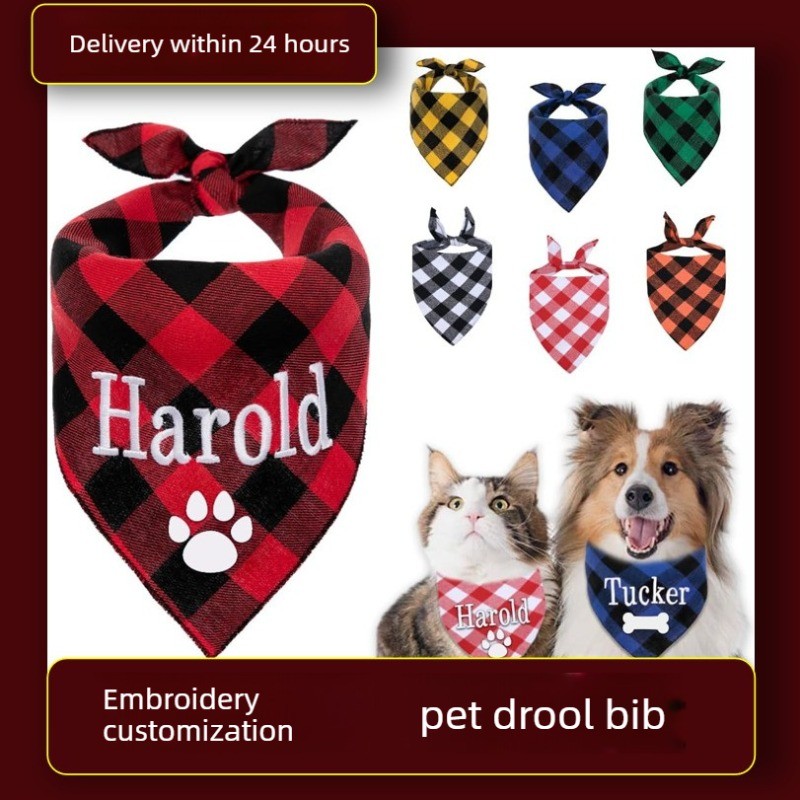 Embroidery Pashmina - Bandana para Cães com Nome Bordado,