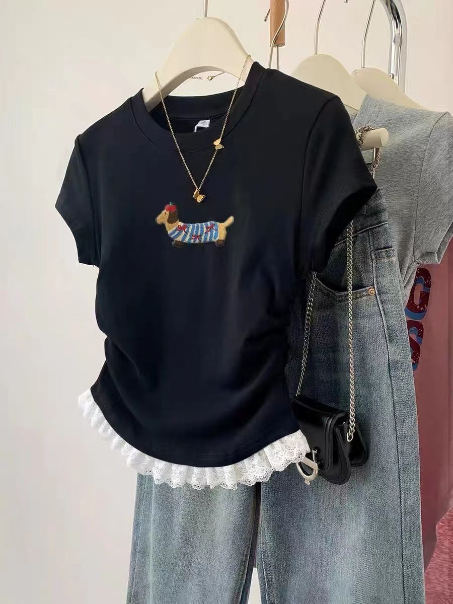 Camiseta Feminina Slim Fit de  - Embroidery Moisturizer avaliação e preço