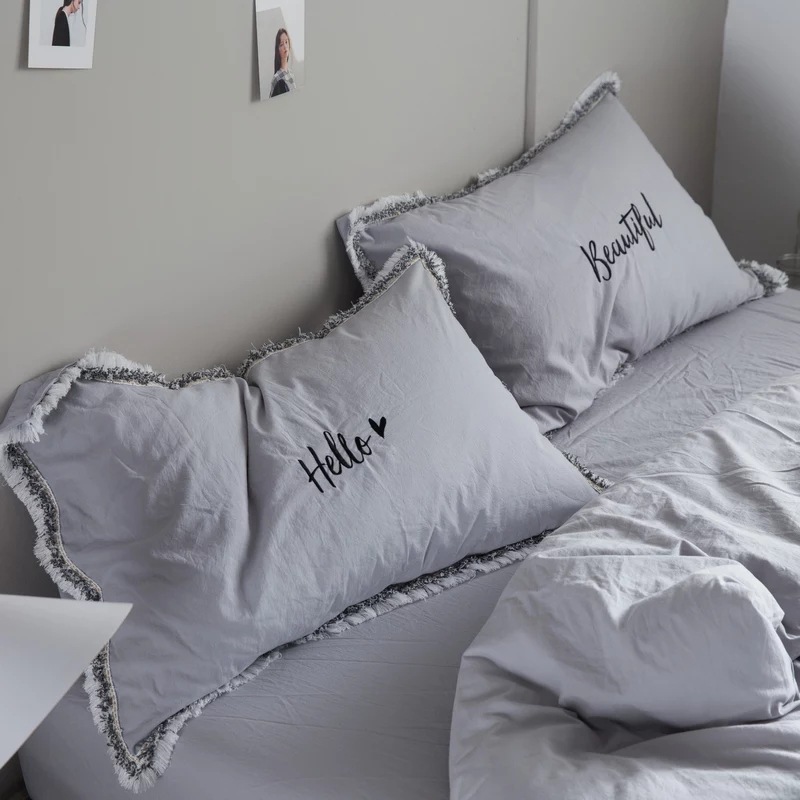 2pc bordado fronha cama 100% a - Embroidery Pashmina avaliação e preço