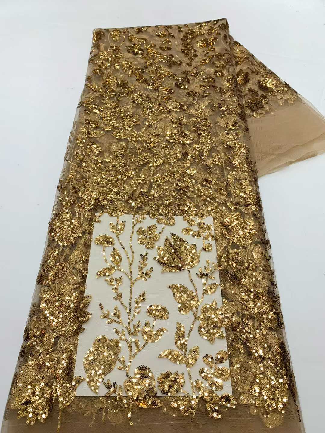 Tecido de renda africano com l - Embroidery Net Fabric avaliação e preço