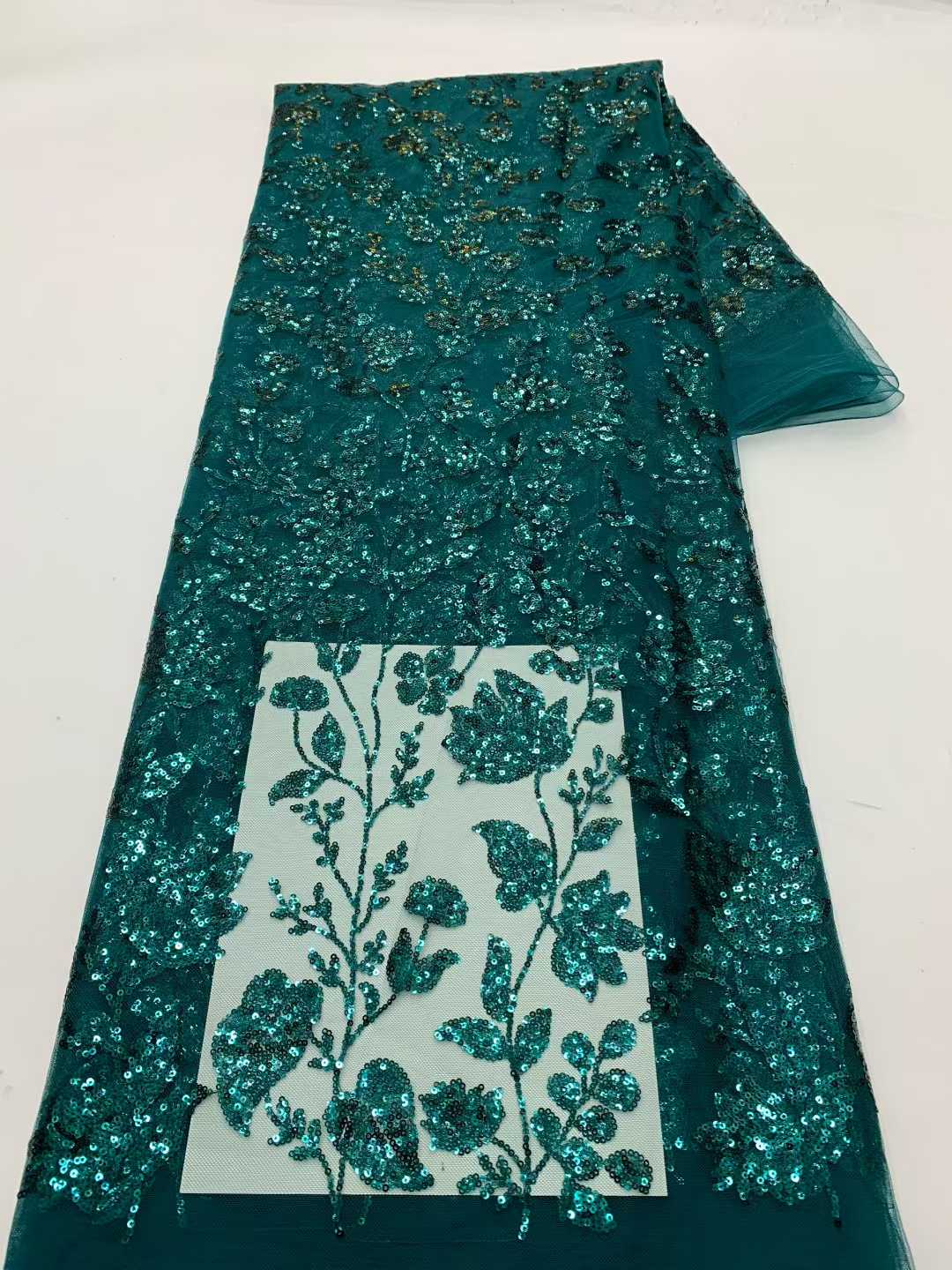 Tecido de renda africano com l - Embroidery Net Fabric avaliação e preço