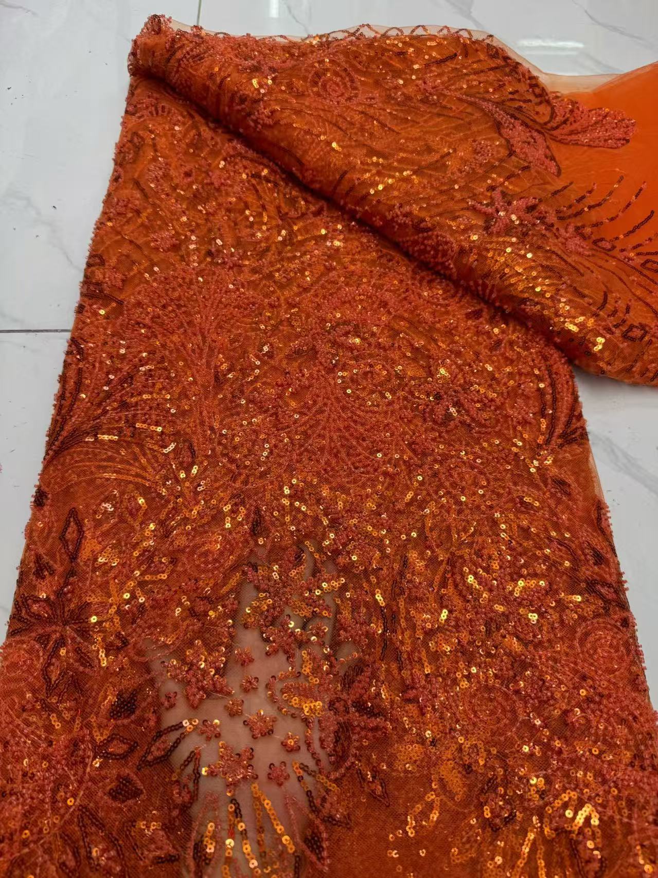 Tecido africano de luxo com bo - Embroidery Net Fabric avaliação e preço