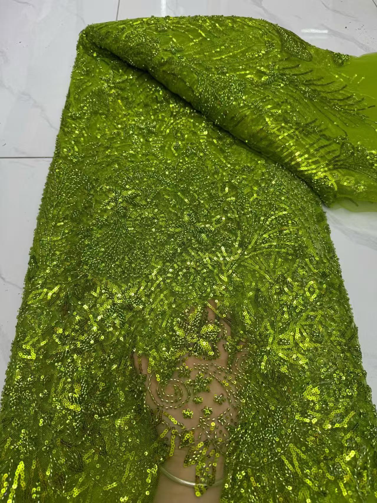 Tecido africano de luxo com bo - Embroidery Net Fabric avaliação e preço