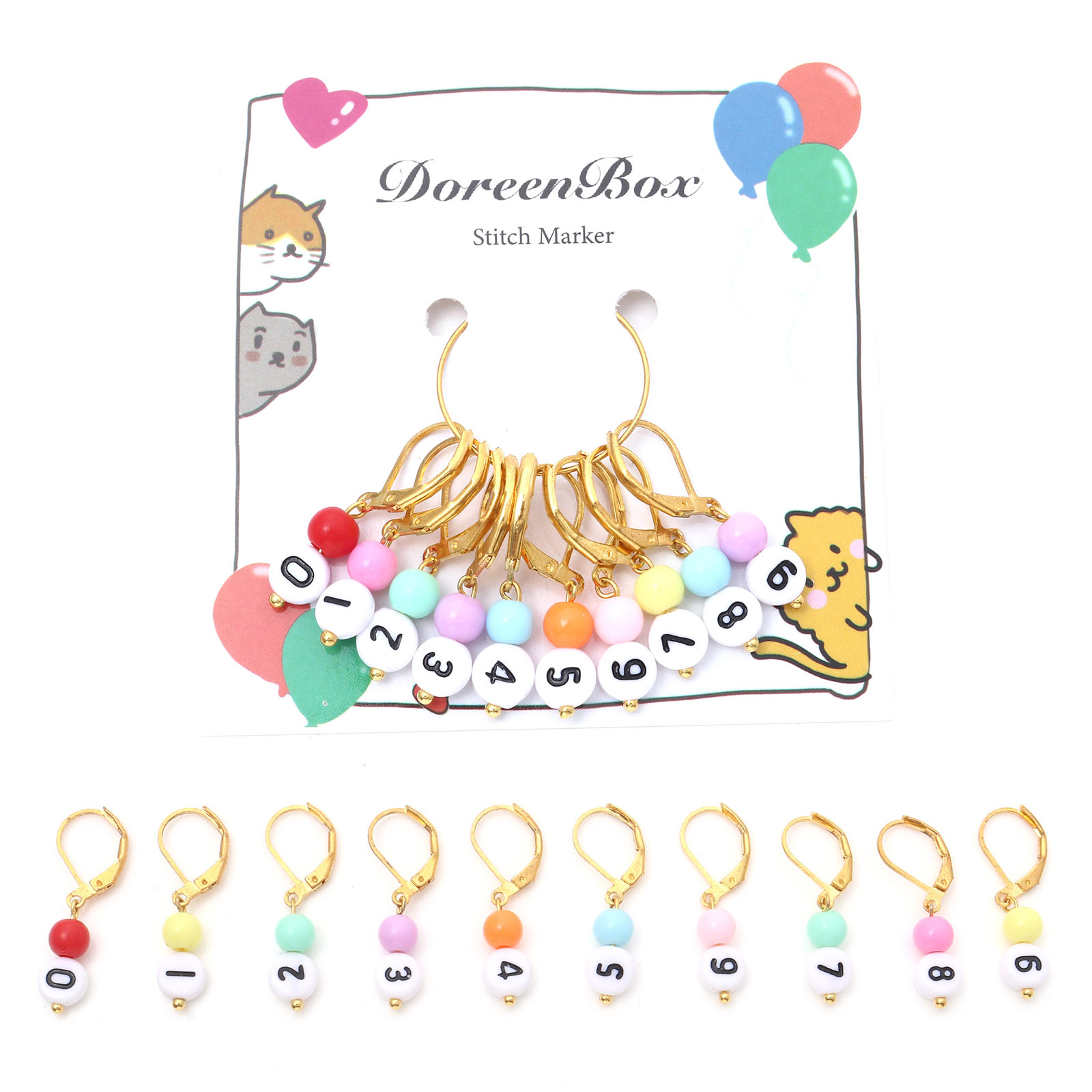 1 conjunto (10 pçs/set) cobre  - Stitch Marker Ring avaliação e preço