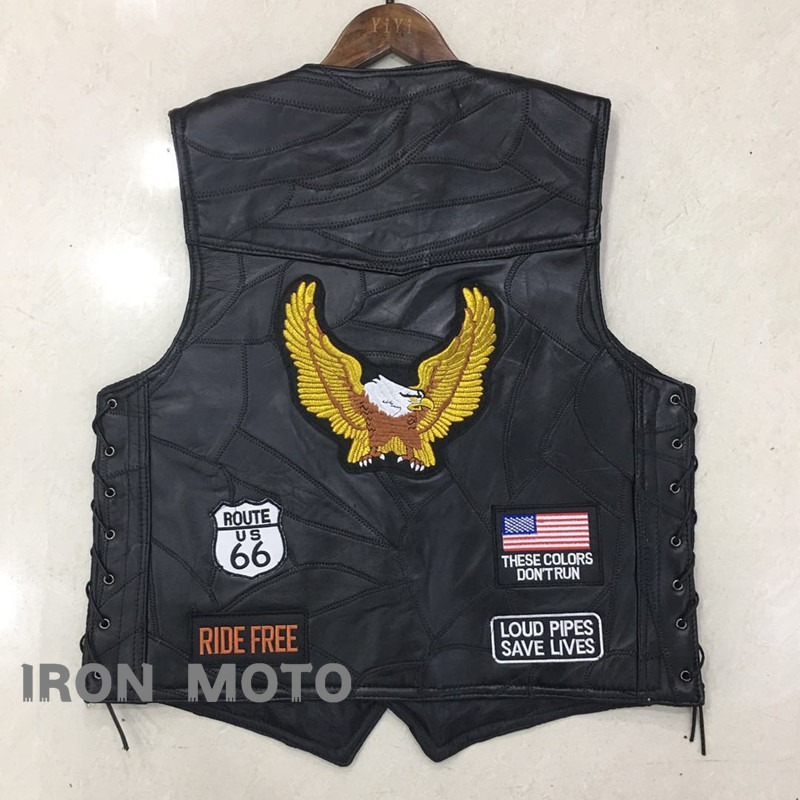 NOVO Colete Masculino de Couro - Embroidery On Leather avaliação e preço