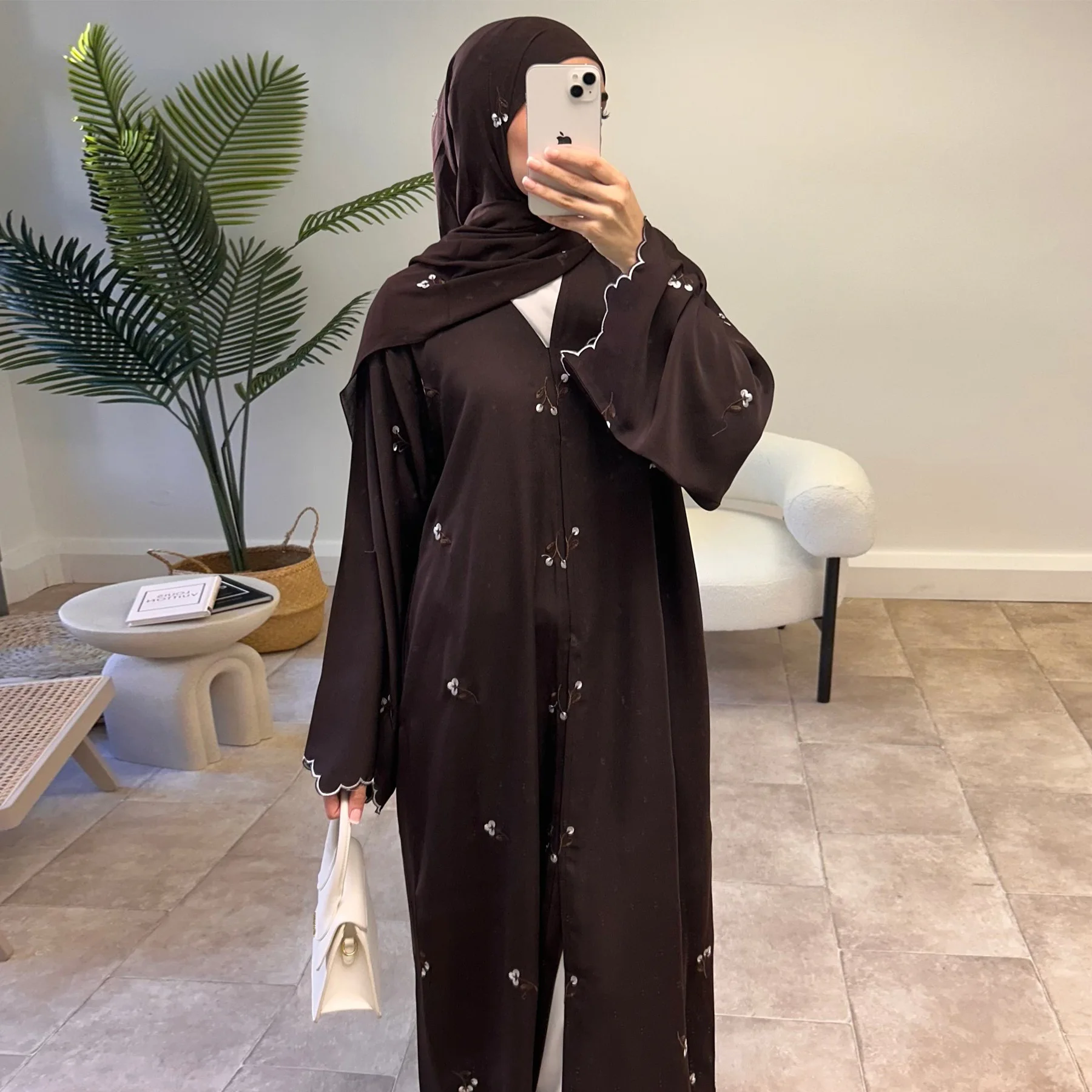Abaya Feminina Bordada para o  - Embroidery Kaftan avaliação e preço