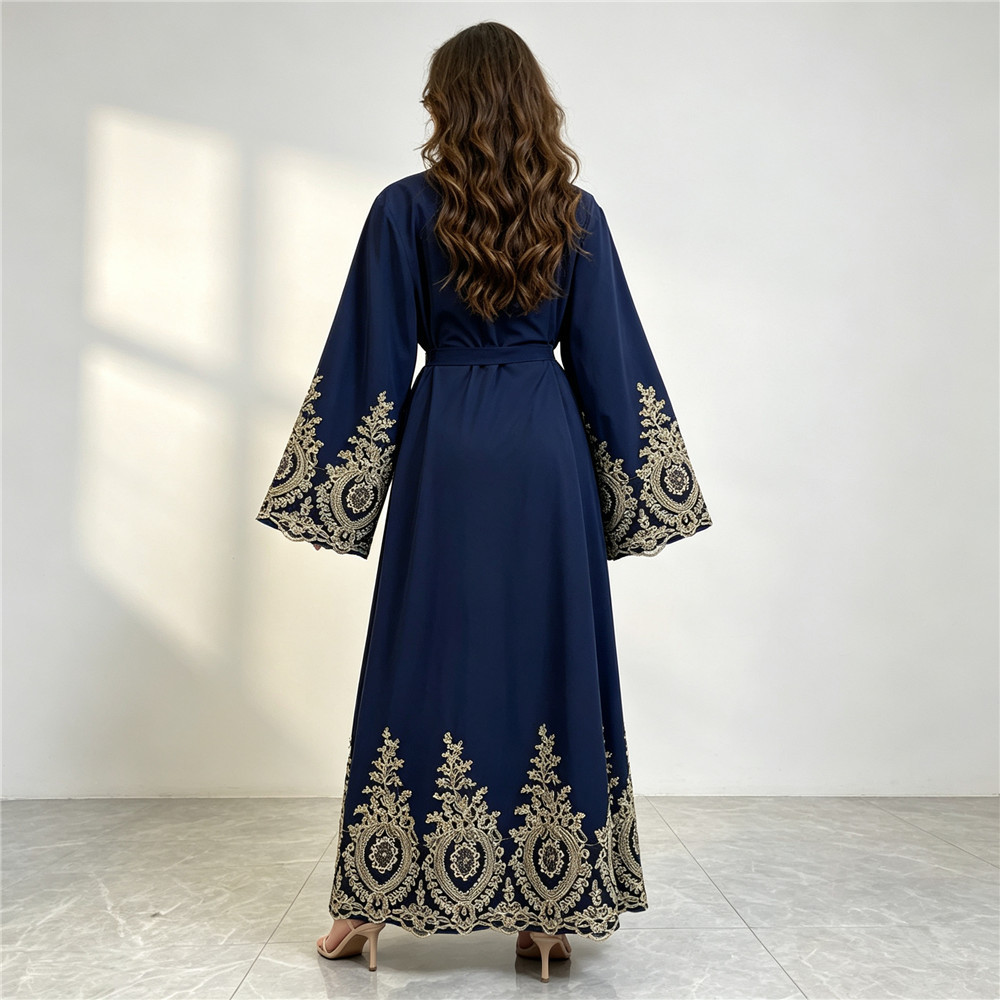 Nova Abaya Dubai Luxuosa, Kimo - Embroidery Kaftan avaliação e preço