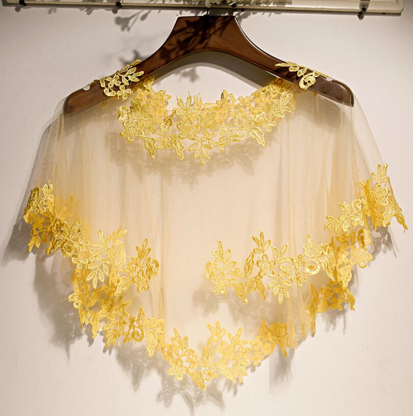Pashmina feminina de malha ama - Embroidery Yellow Flower avaliação e preço