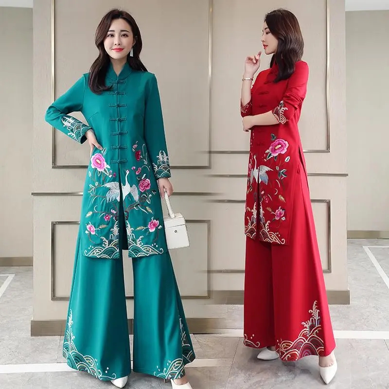 Longo estilo étnico cheongsam  - Embroidery Youtube avaliação e preço