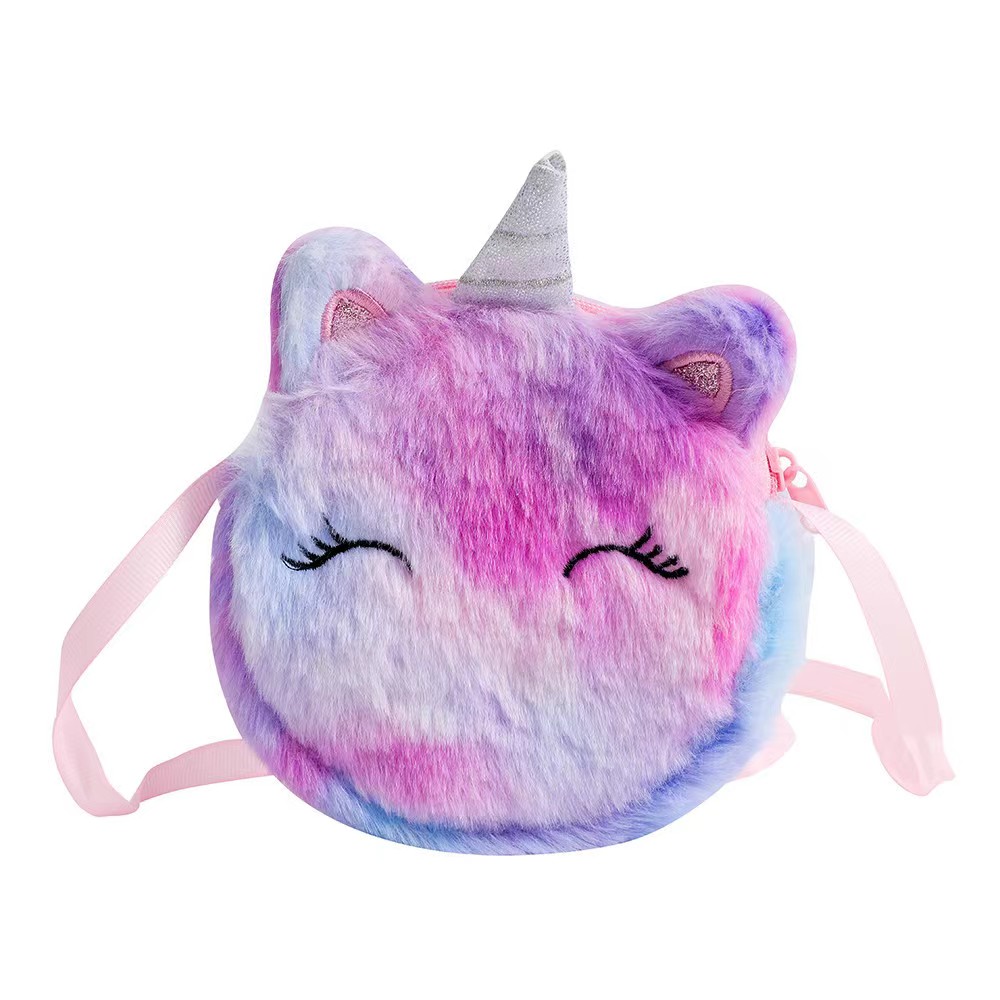 Bolsa de Ombro de Pelúcia para - Embroidery Unicorn avaliação e preço