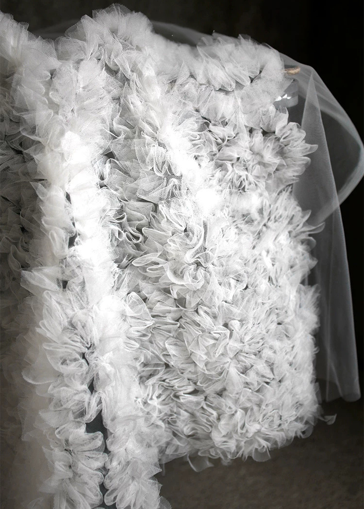 Tecido de renda micro transpar - Embroidery Net Fabric avaliação e preço