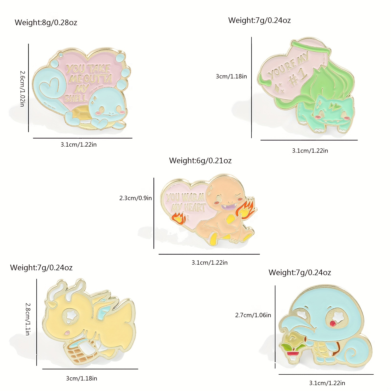 5 Peças Broche de Anime Fofo,  - Embroidery Reddit avaliação e preço