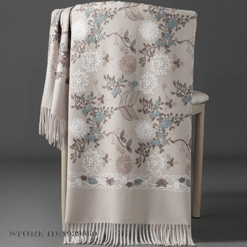 Cachecol Feminino de Caxemira  - Embroidery Pashmina avaliação e preço