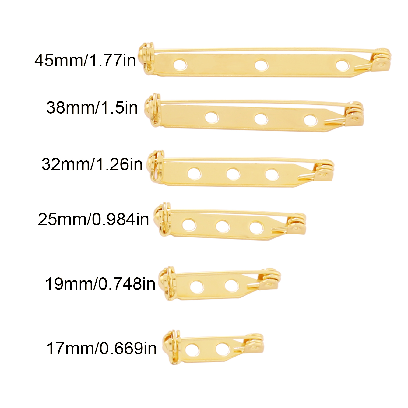 10 pçs 17-45mm broche clipe ba - Embroidery Simple avaliação e preço
