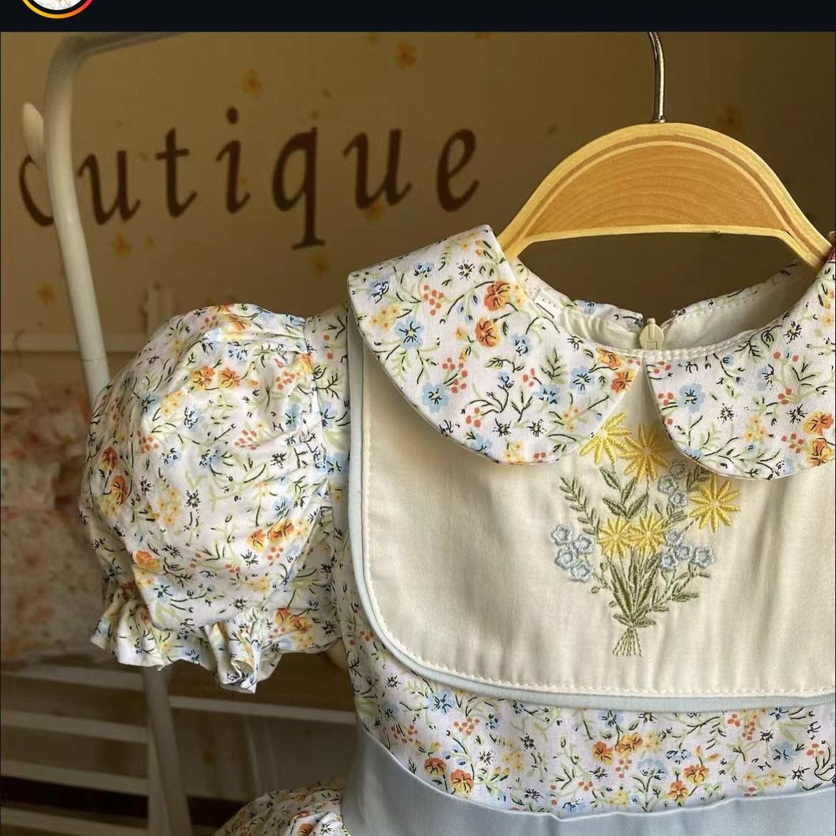 0-12y bebê menina verão flor b - Embroidery Yellow Flower avaliação e preço