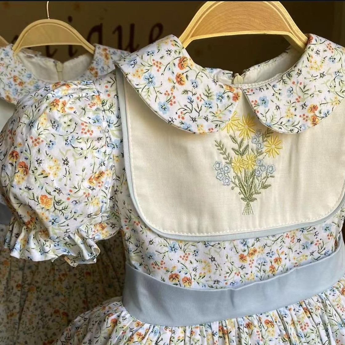 0-12y bebê menina verão flor b - Embroidery Yellow Flower avaliação e preço