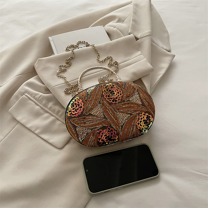 Bolsa de ombro retrô com borda - Embroidery Yellow Flower avaliação e preço