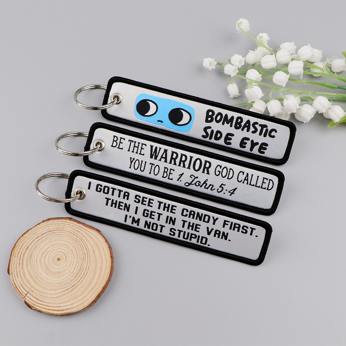Chaveiro com Citações Inspirad - Embroidery Keychain avaliação e preço