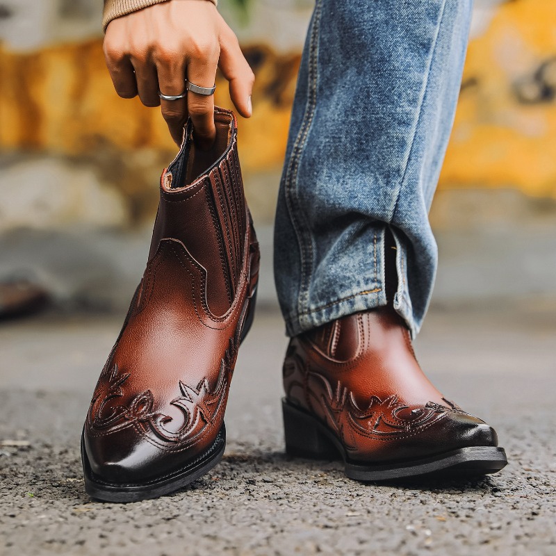Botas de Cowboy Ocidentais Mas - Embroidery On Leather avaliação e preço