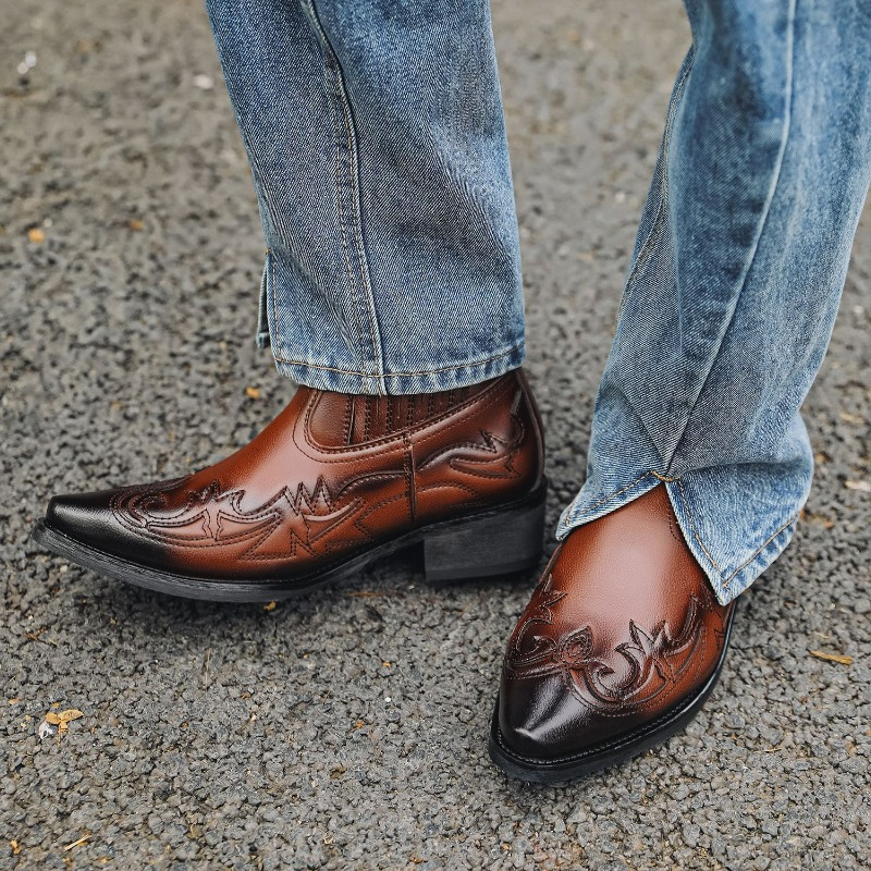 Botas de Cowboy Ocidentais Mas - Embroidery On Leather avaliação e preço