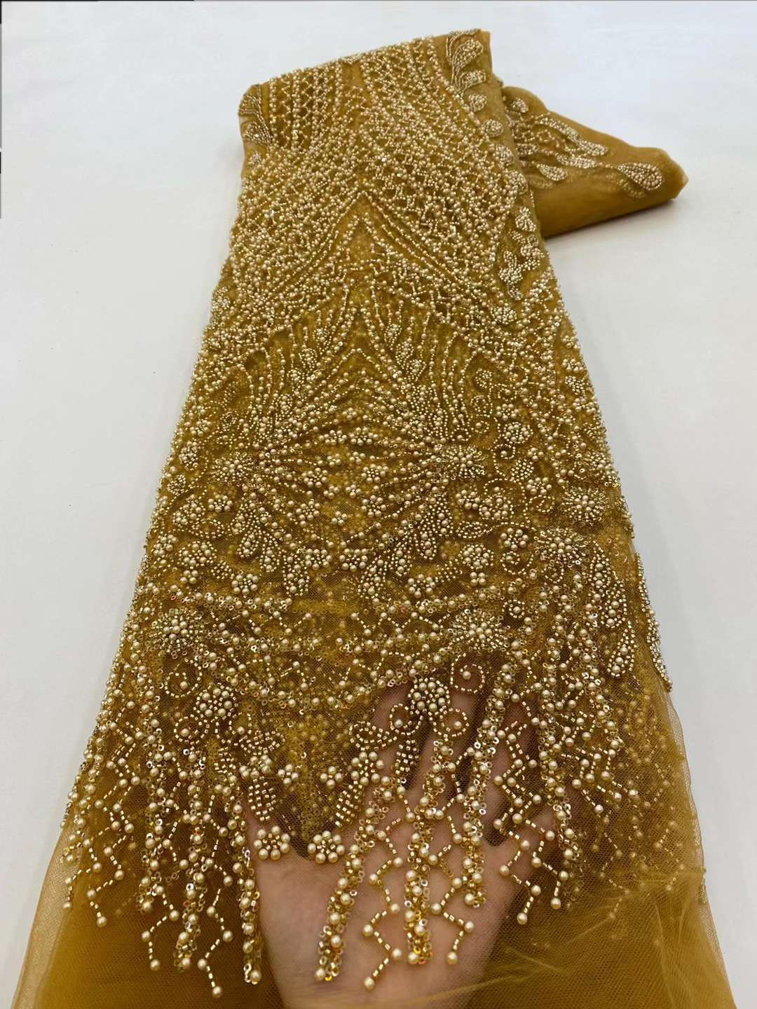 Tecido de renda bordado com la - Embroidery Net Fabric avaliação e preço