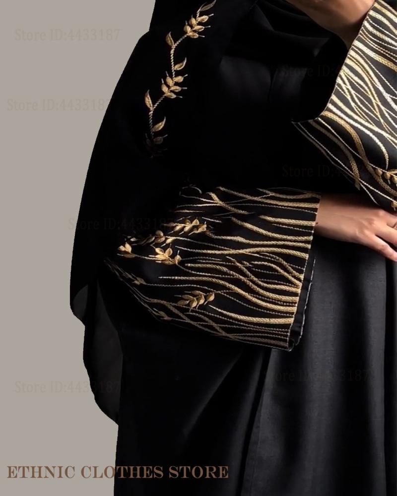 Mulheres muçulmanas vestido el - Embroidery Kaftan avaliação e preço