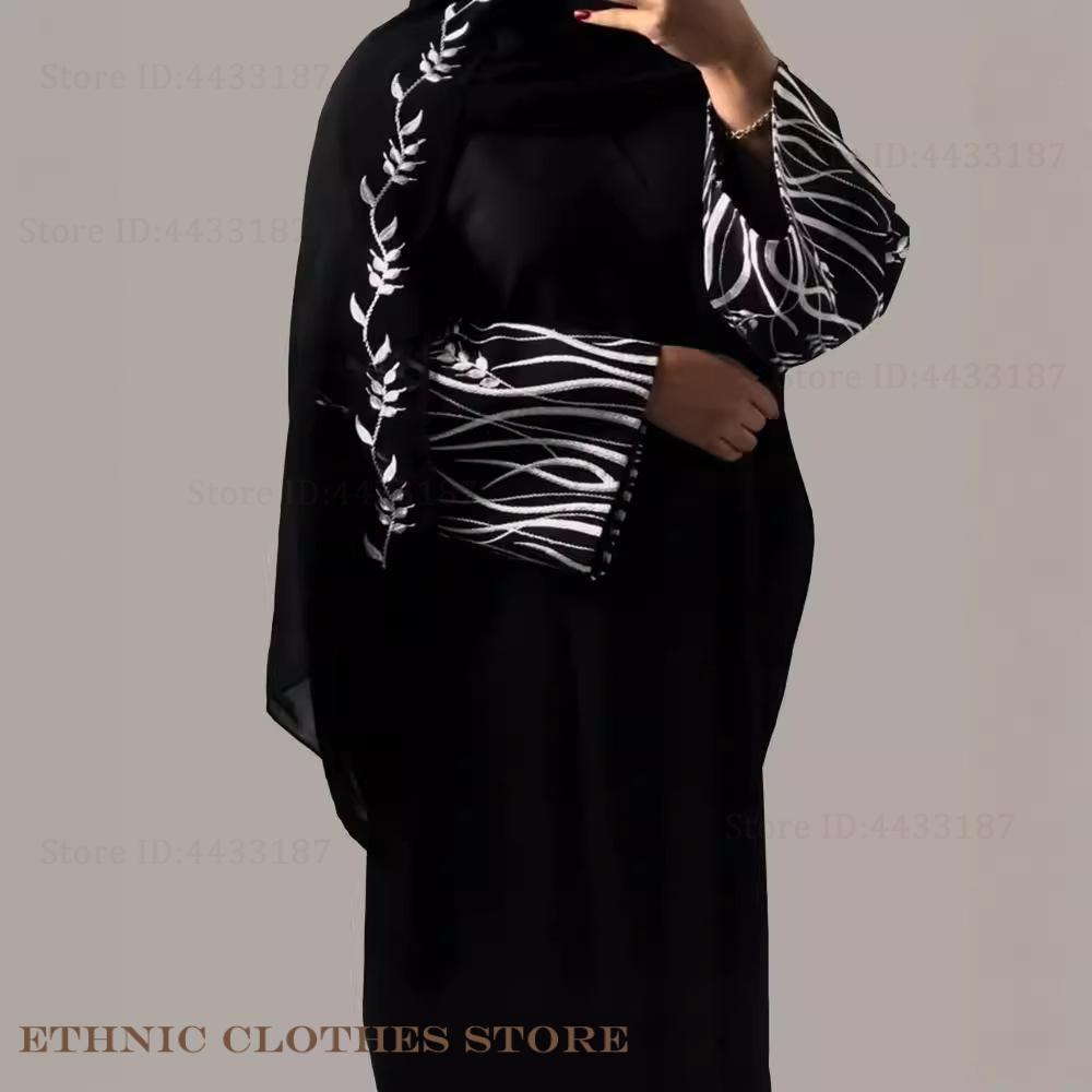 Mulheres muçulmanas vestido el - Embroidery Kaftan avaliação e preço
