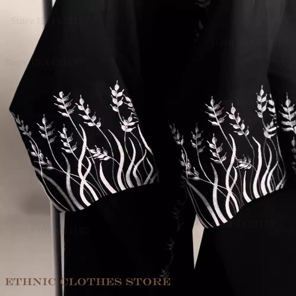 Mulheres muçulmanas vestido el - Embroidery Kaftan avaliação e preço