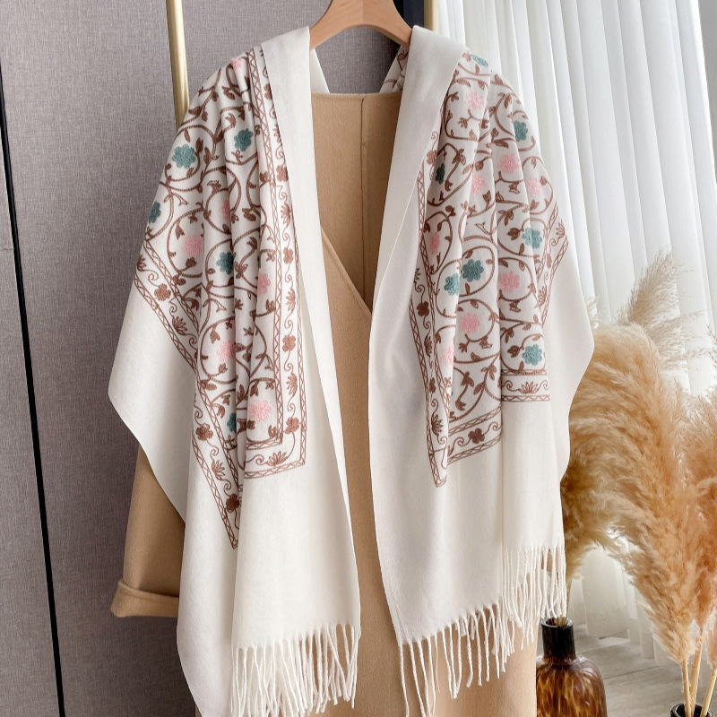 2025 novo bordado cachecol de  - Embroidery Pashmina avaliação e preço