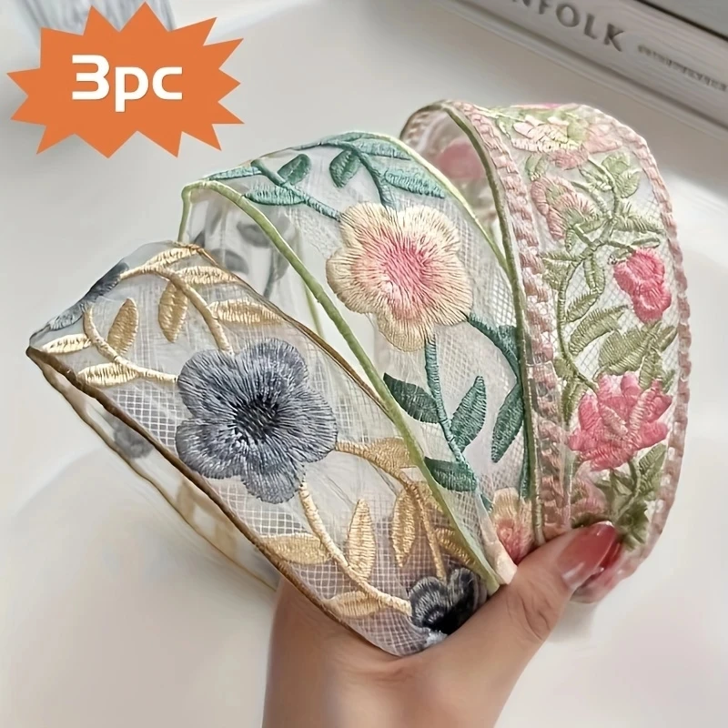 1/3 pçs elegante chiffon borda - Embroidery Hooping avaliação e preço