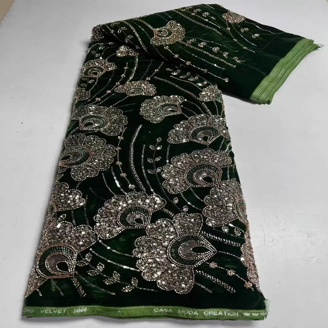 Tecido de veludo com lantejoul - Embroidery Youtube avaliação e preço