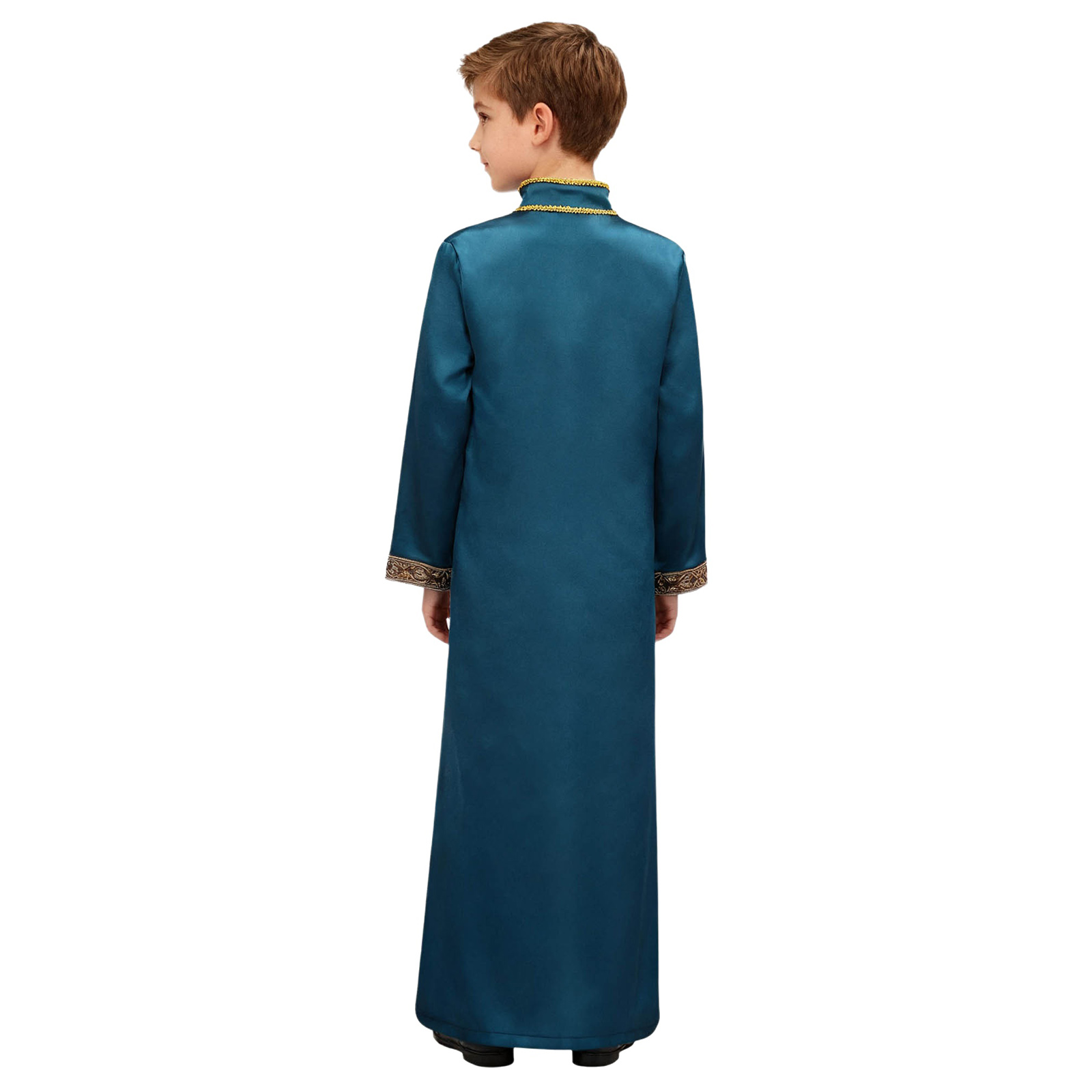 Meninos ouro bordado maxi muçu - Embroidery Kaftan avaliação e preço