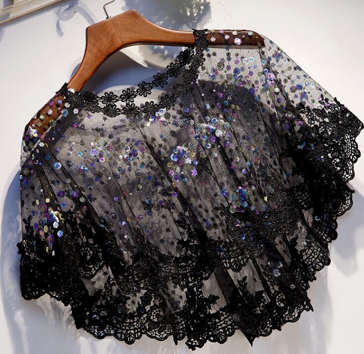 Transparente bordado feminino  - Embroidery Pashmina avaliação e preço