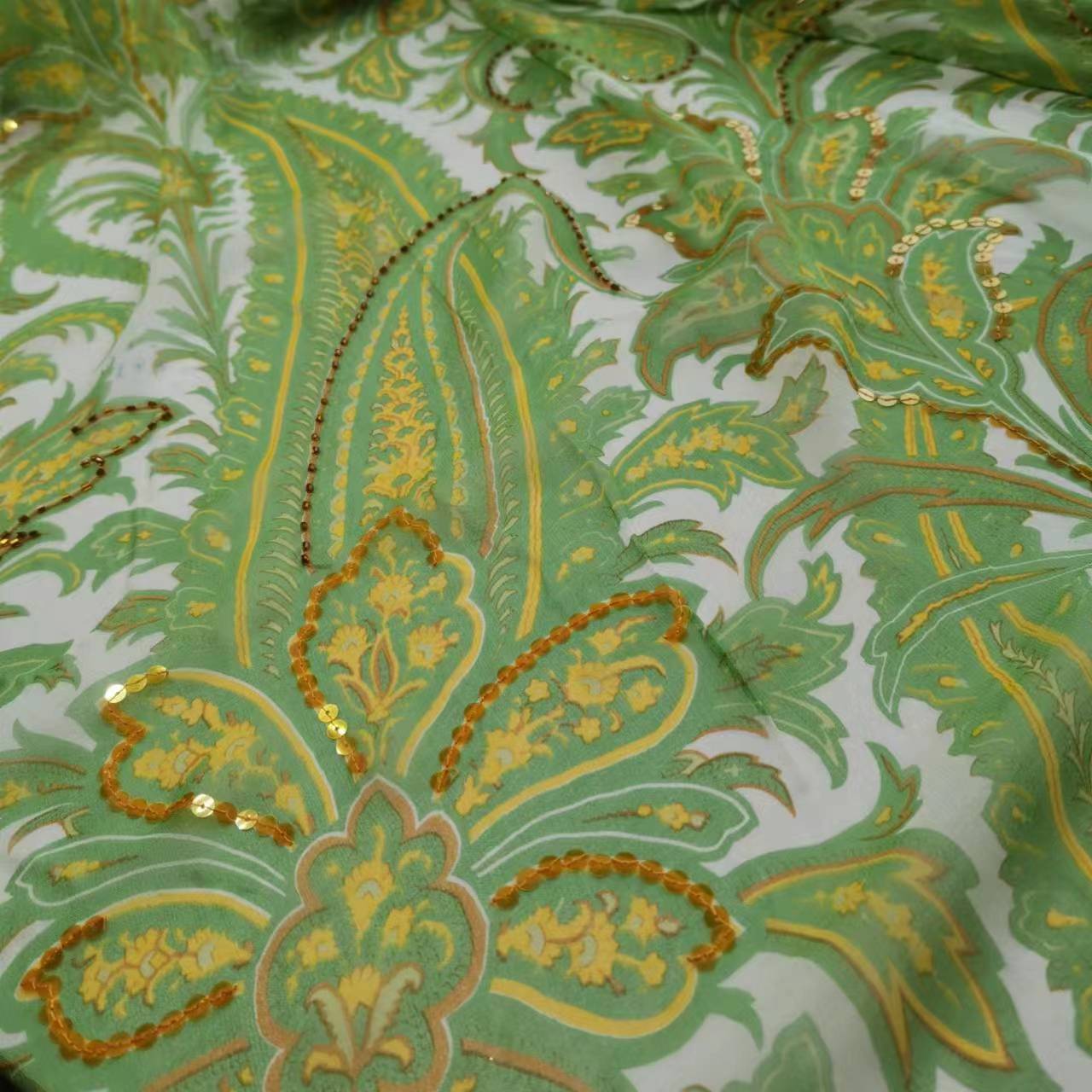 Tecido georgette de seda com l - Embroidery Pashmina avaliação e preço