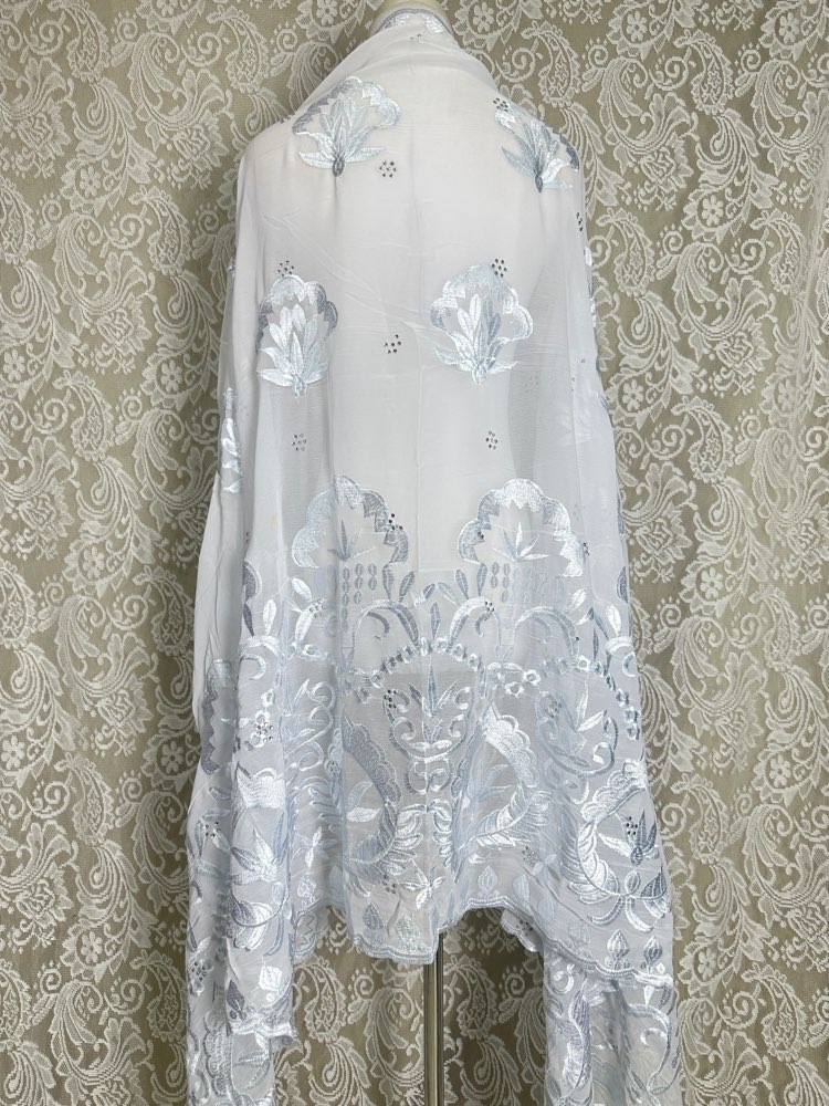 Lenço hijab muçulmano africano - Embroidery Pashmina avaliação e preço
