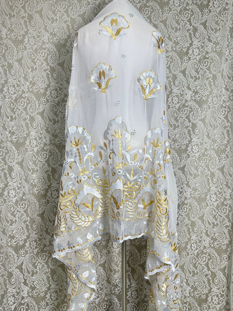 Lenço hijab muçulmano africano - Embroidery Pashmina avaliação e preço