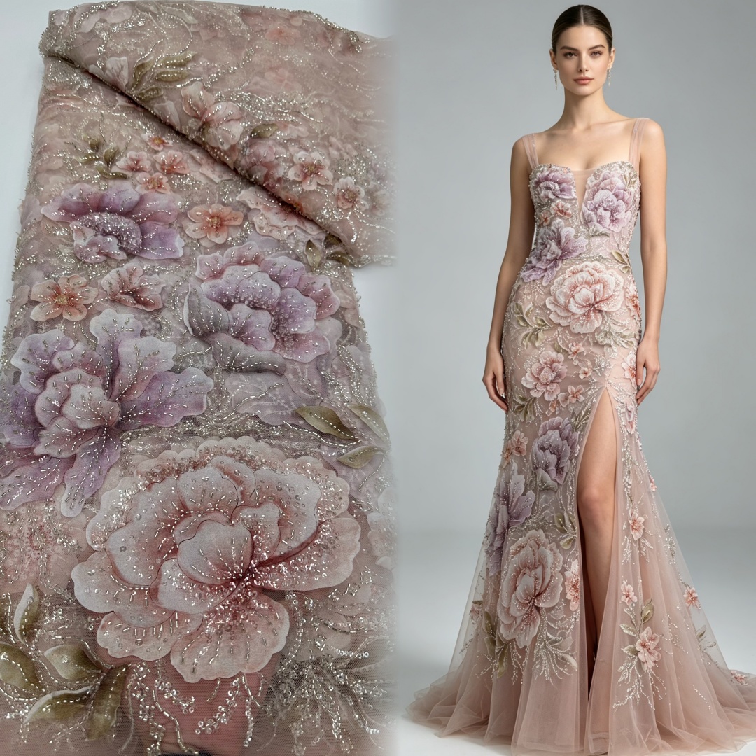 Tecido de Renda Tule com Lante - Embroidery Net Fabric avaliação e preço