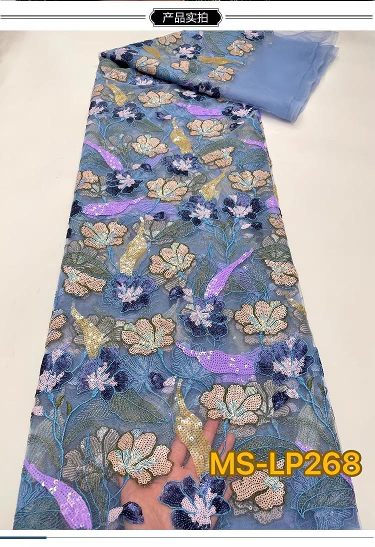 Tecido de luxo de 1 jarda com  - Embroidery Net Fabric avaliação e preço