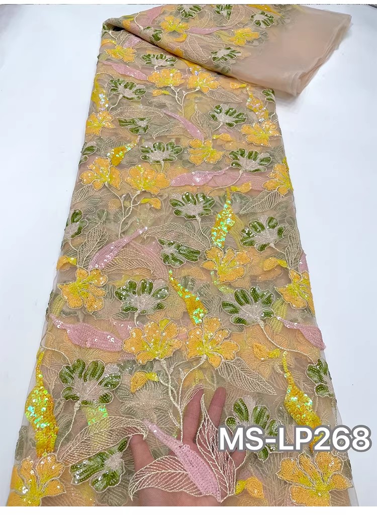 Tecido de luxo de 1 jarda com  - Embroidery Net Fabric avaliação e preço
