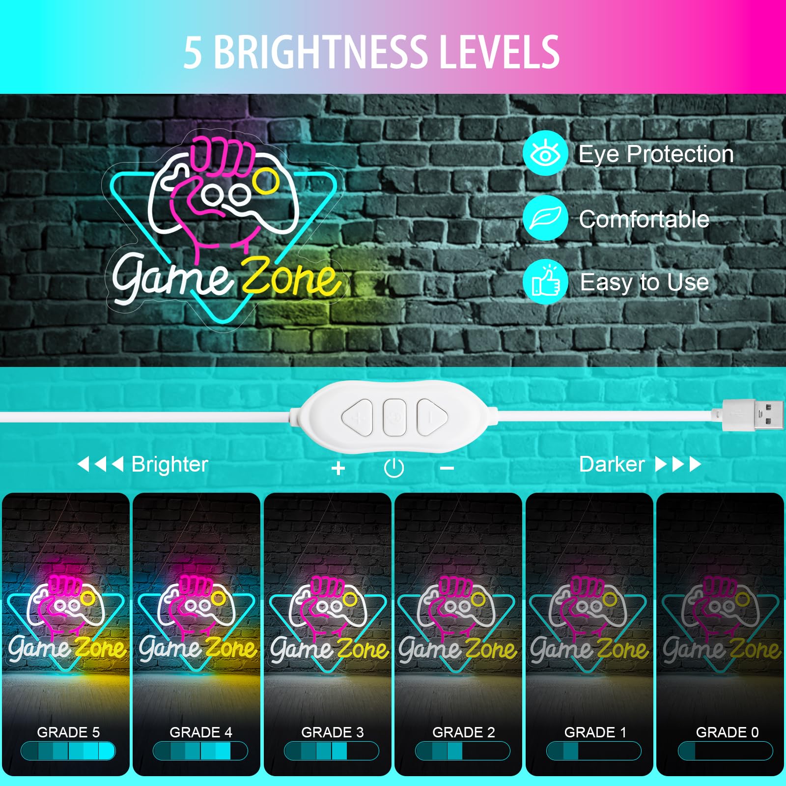 Jogo zome sinal de néon led de - Embroidery Studio avaliação e preço