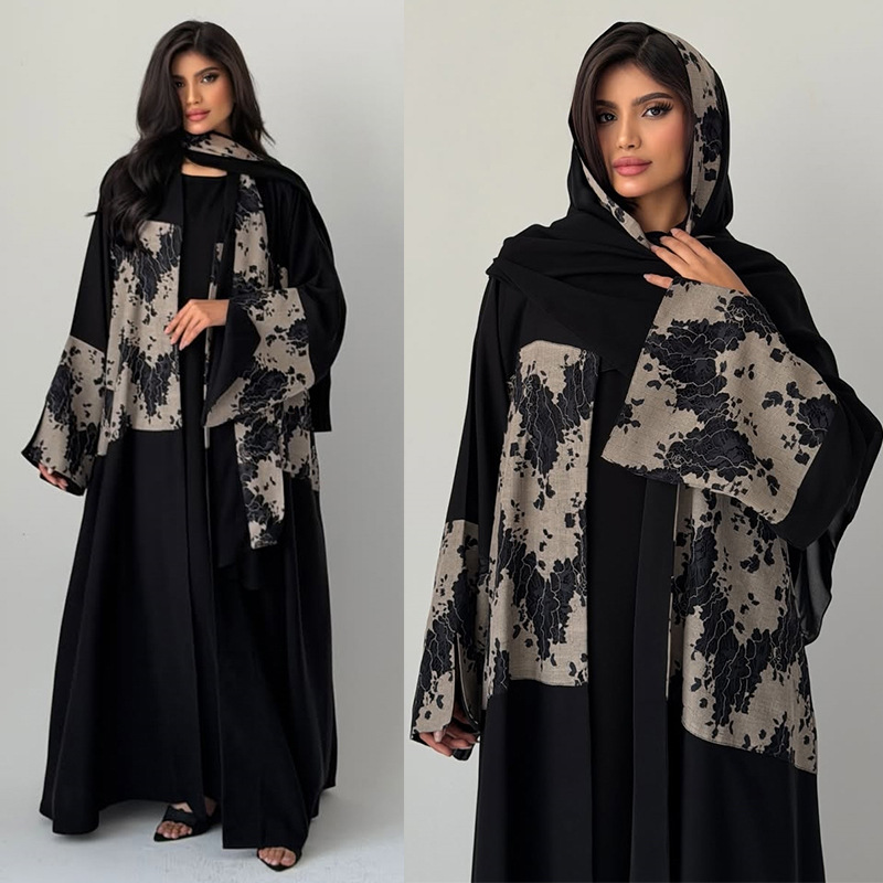 Conjunto de Abaya e Hijab para - Embroidery Kaftan avaliação e preço