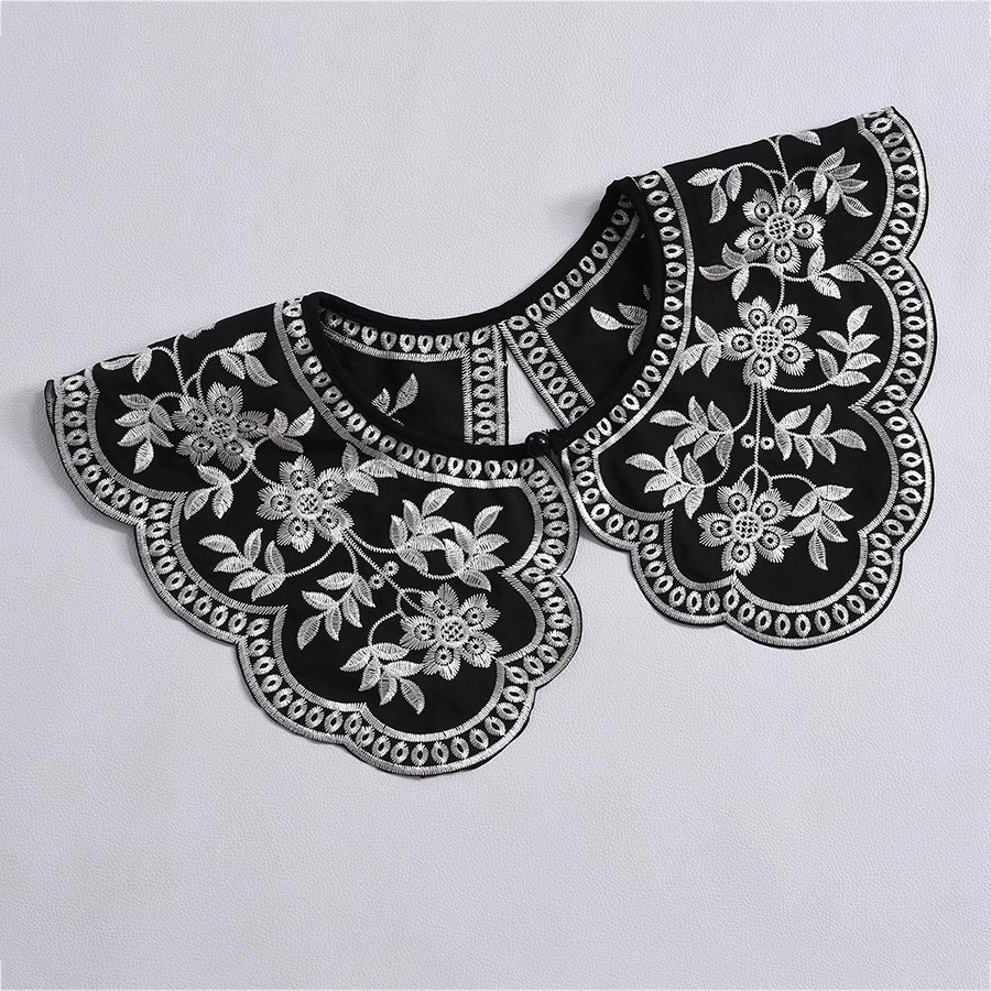 Novo Colarinho de Camisa Estil - Embroidery On Black Shirt avaliação e preço